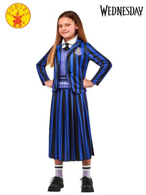 Wednesday Nevermore Blue Deluxe Child Costume - Netflix series Rubies