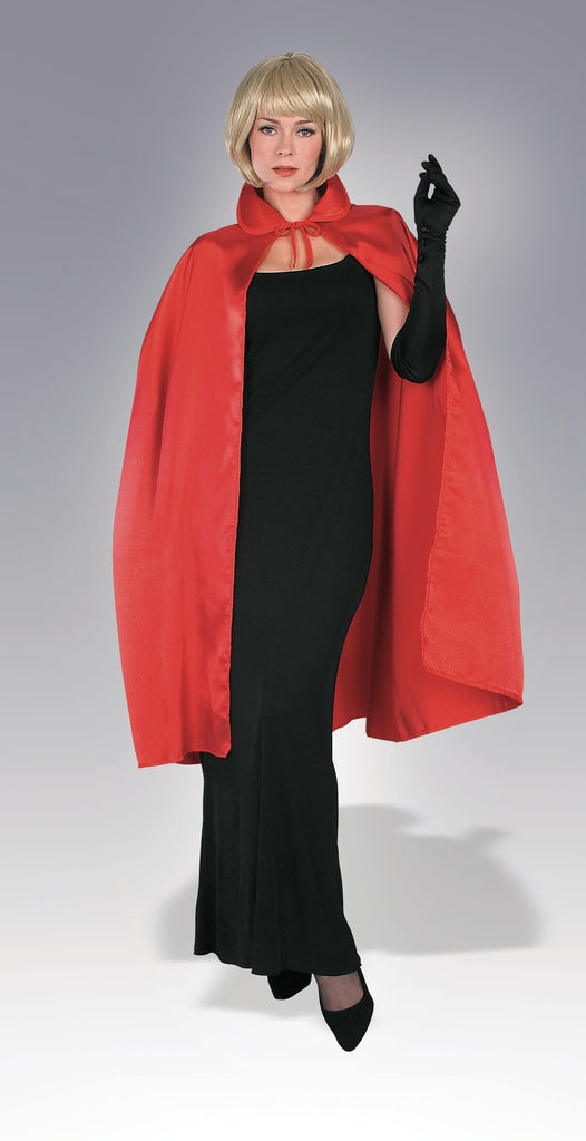 Satin Cape Red 45 Inches - Adult Rubies