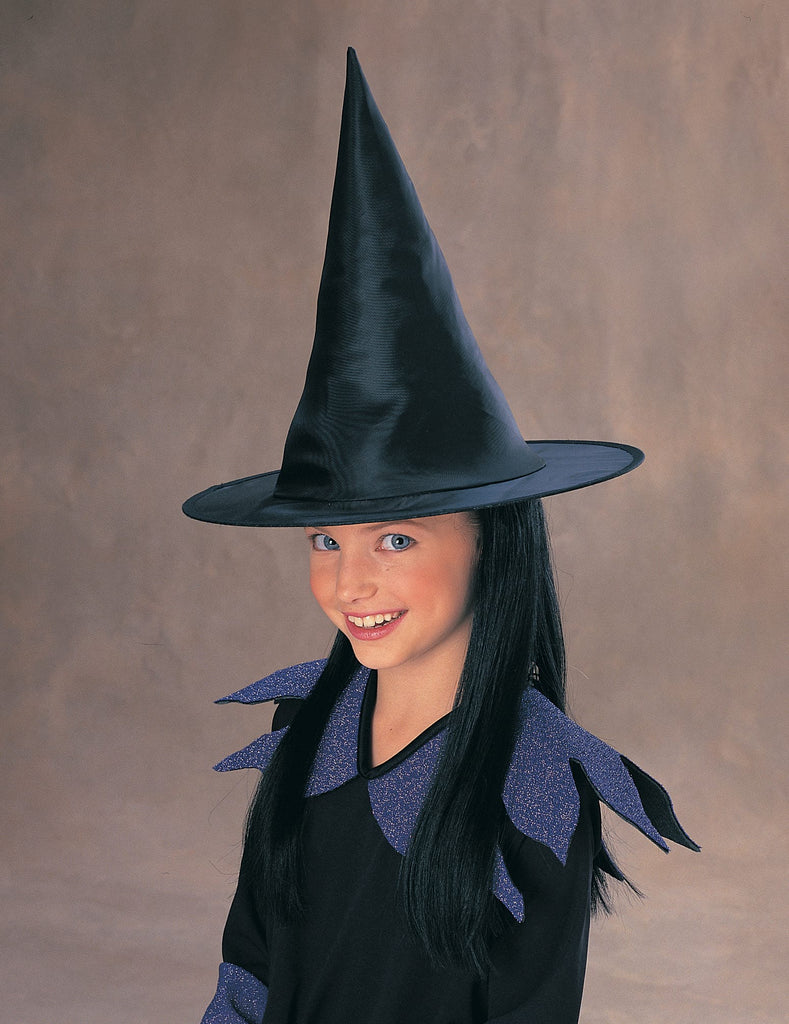Witch Hat With Black Hair - Child Rubies