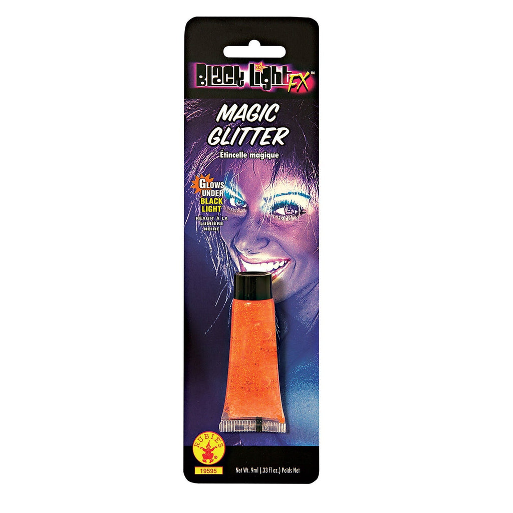 Black Lite Glitter - Orange Rubies
