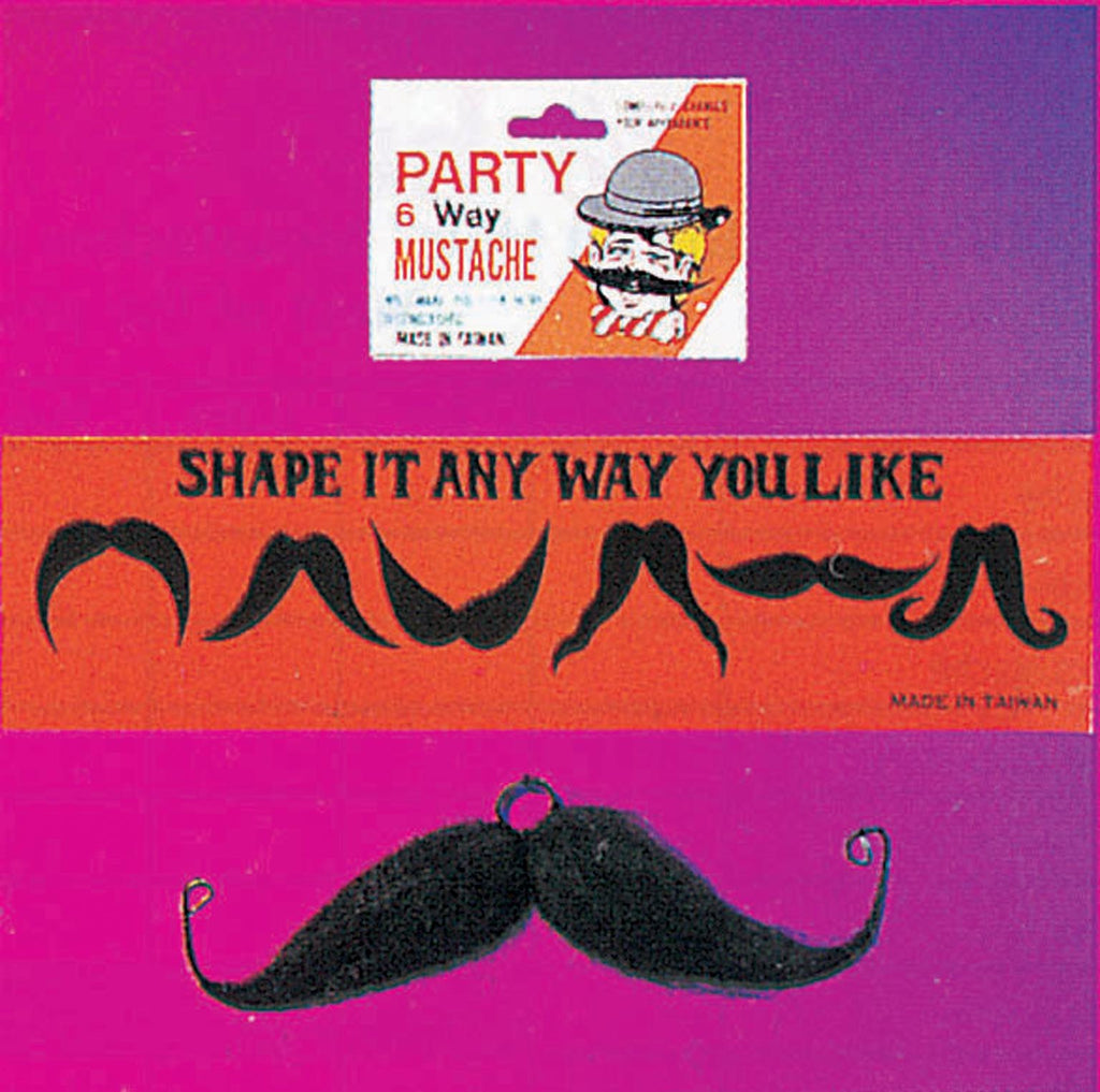 Six Way Moustache - Black Rubies