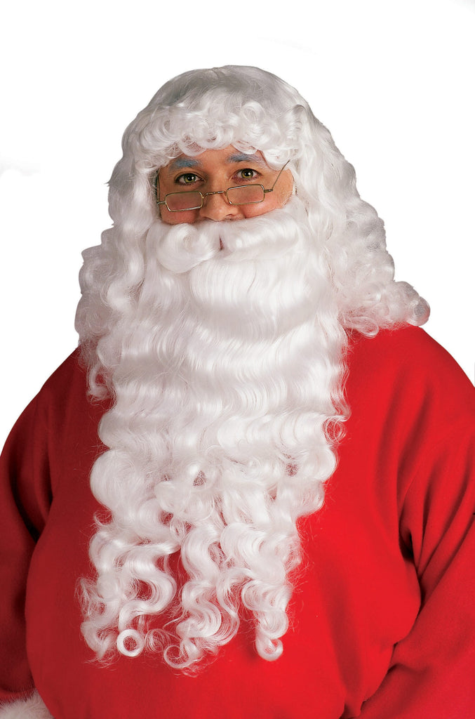 Santa Plush Beard & Wig Set - Adult Rubies