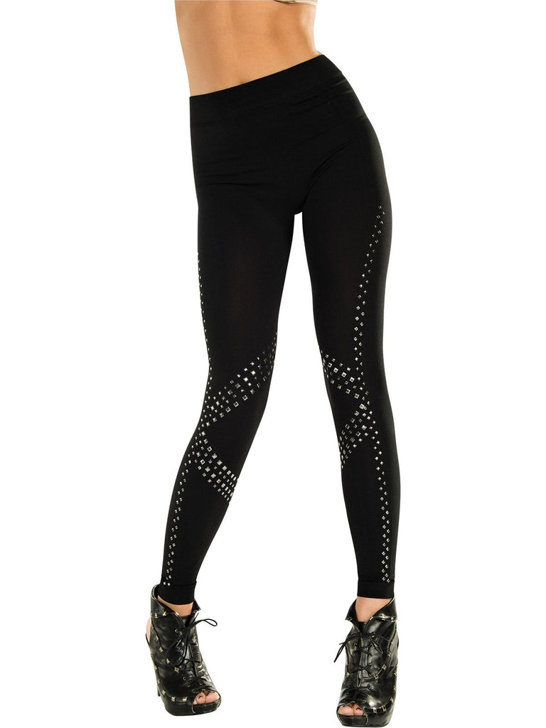 Rock Star Studded Leggings - Adult Rubies