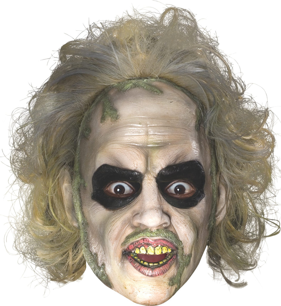 Beetlejuice 3/4 Vinyl Mask With Hair - Adult Rubies