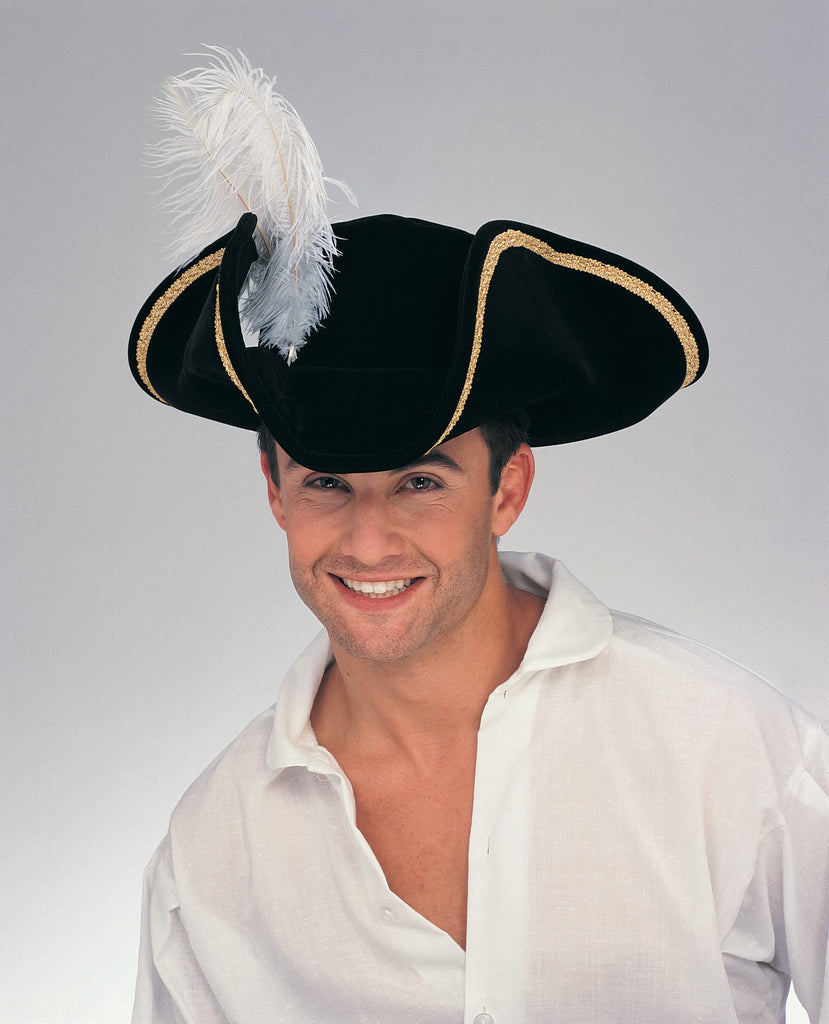 Black Buccaneer Tricorn Hat - Adult Rubies