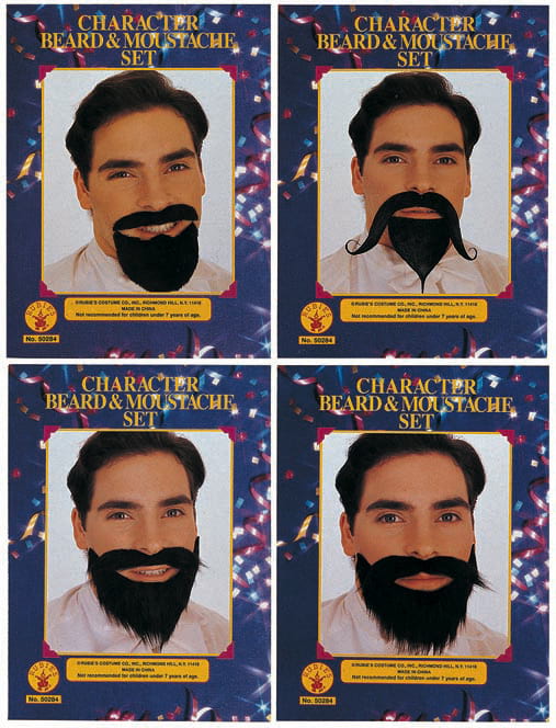 Beard And Moustache Assortment - Adult Rubies