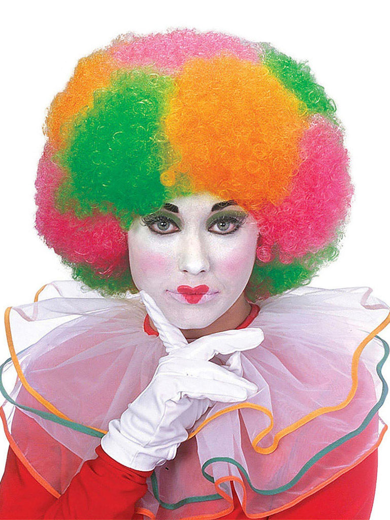 Clown Multi Colour Neon Wig - Adult Rubies