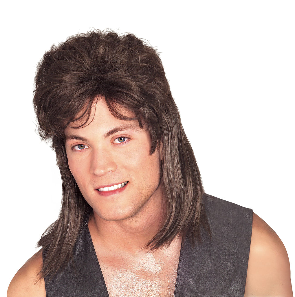 Mullet Brown Wig - Adult Rubies