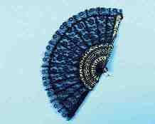 Black Lace Fan Rubies