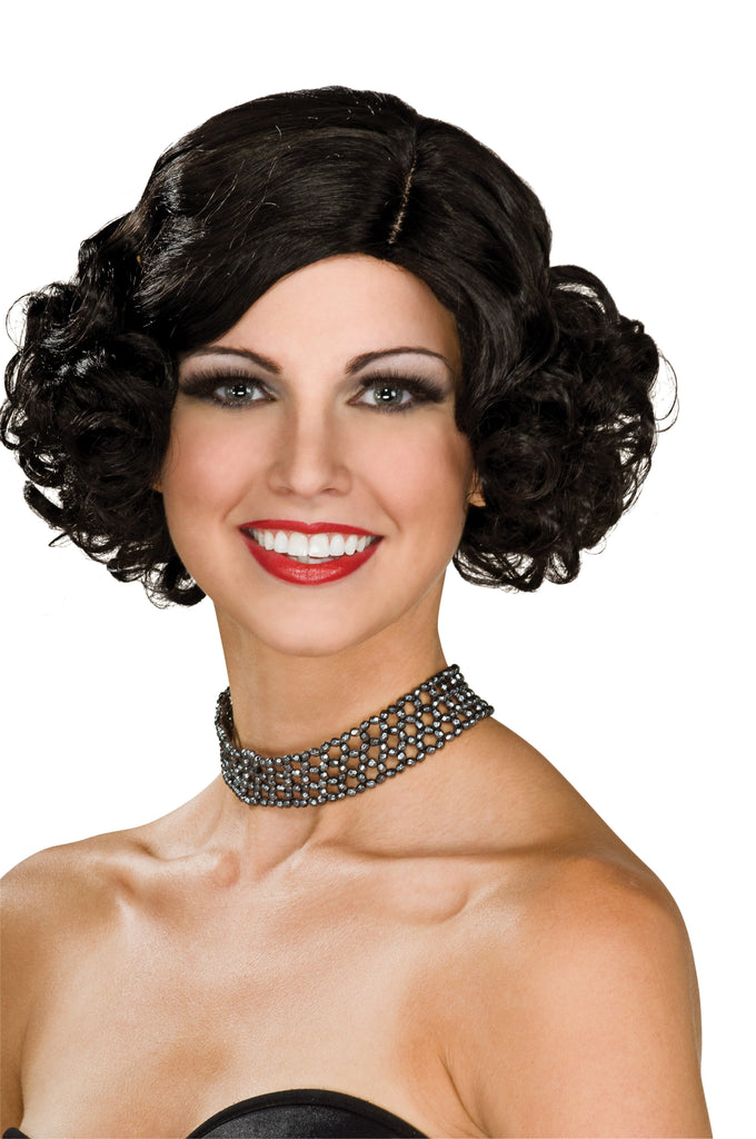 Flapper Black Wig - Adult Rubies