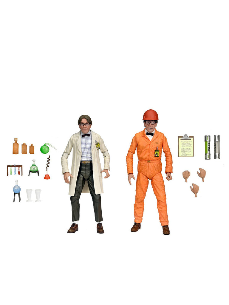 Tmnt Lab Coat & Hazmat Suit Professor Perry 2Pk 7" Scale Action Figures Neca