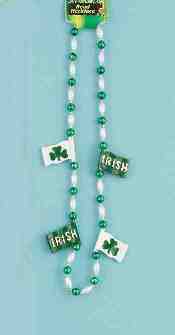 St. Patricks Day Irish Flag Beads Rubies