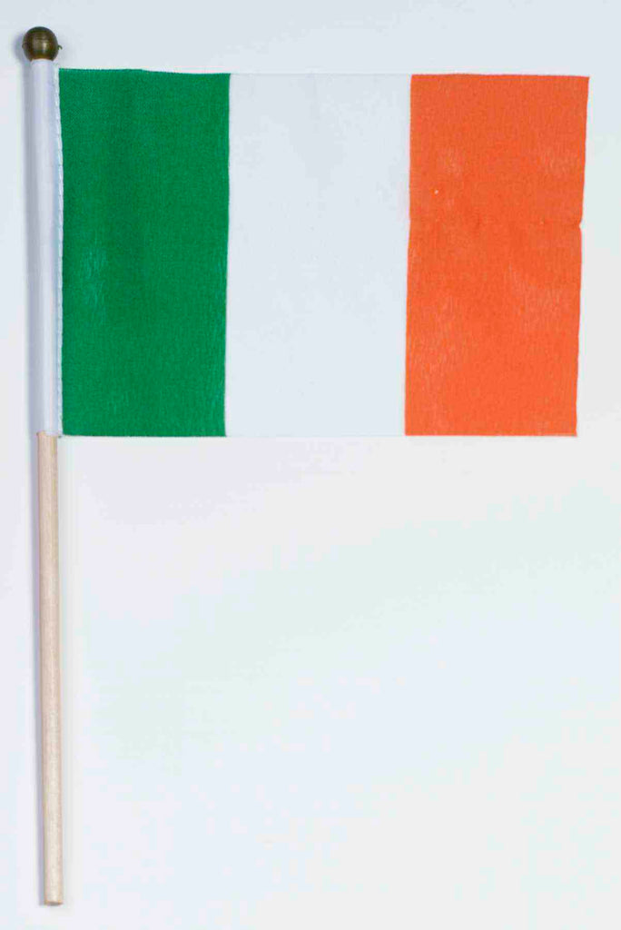 St. Patricks Day Irish Flag With Stick  - 4"X6" Rubies