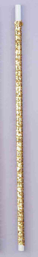 Sequin Dance Cane - Gold Rubies
