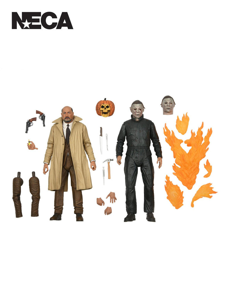 Halloween Michael Myers & Dr Loomis Ultimate 2 Pk 7" Scale Action Figure Neca
