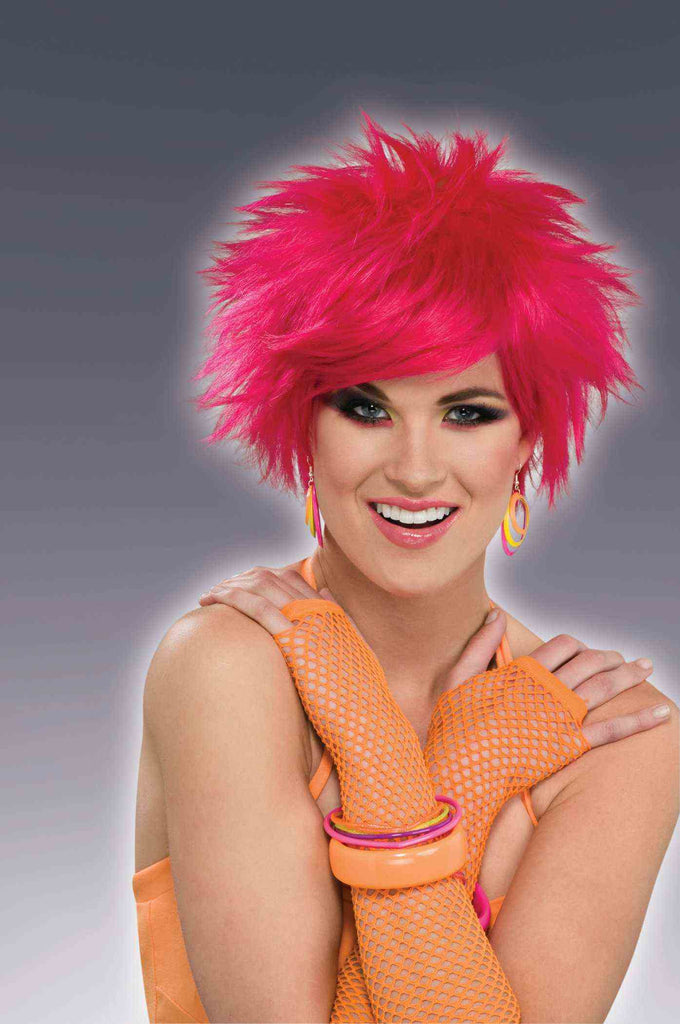 Short Hot Pink Pop Wig - Adult Rubies