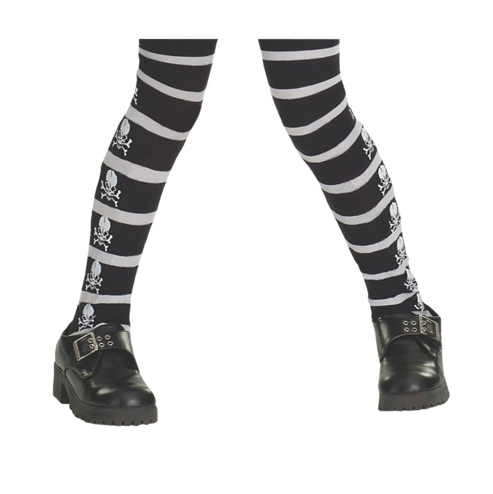 Skull And Bones Tights - Child Rubies