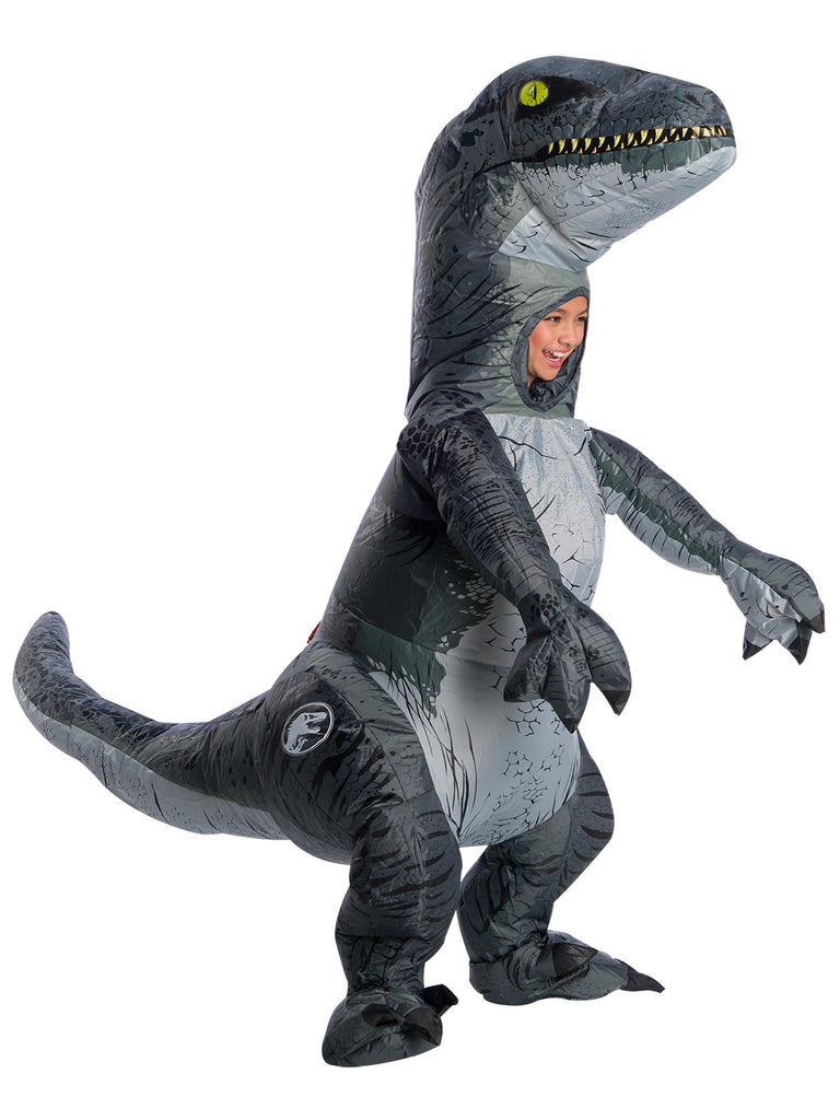 Velociraptor Blue Inflatable With Sound - Child Rubies