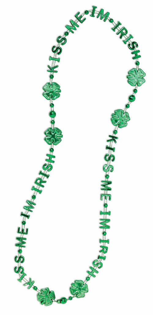 St. Patricks Day 'Kiss Me I'M Irish' Beads Rubies