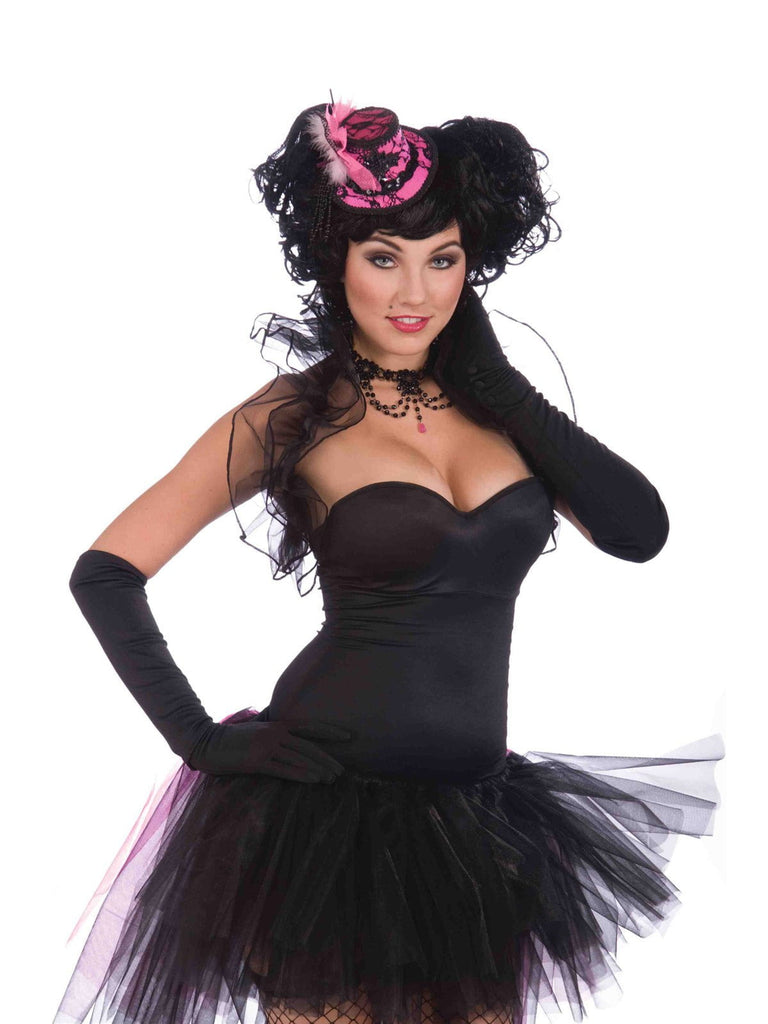 Burlesque Mii Hat Pink/Black - Adult Rubies