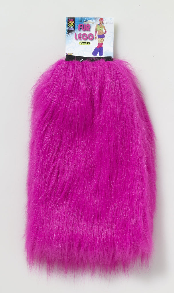 Club Candy Fur Leg Covers Pink - Adult Rubies