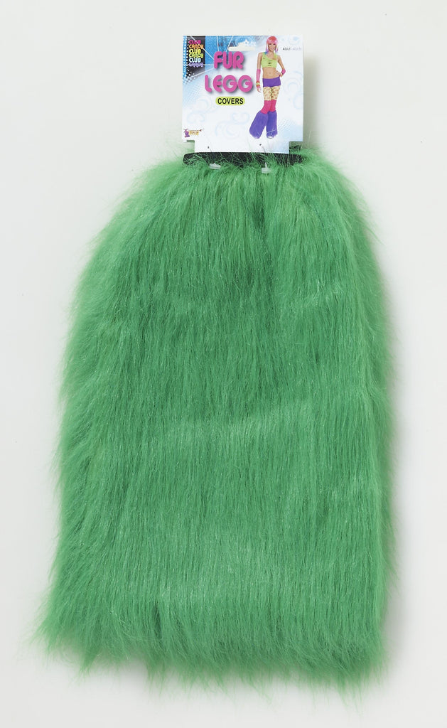 Club Candy Fur Leg Covers Green - Adult Rubies