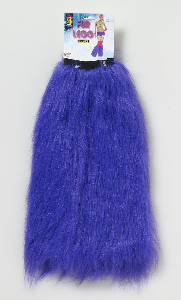 Club Candy Fur Leg Covers Purple  - Adult Rubies