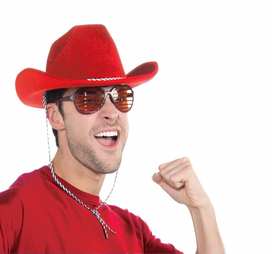 Cowboy Deluxe Hat Red - Adult Rubies