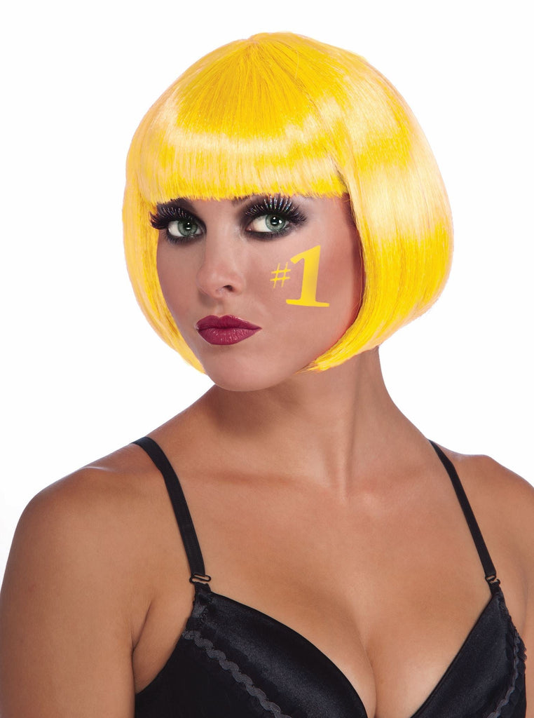 Yellow Bob Wig  Adult Rubies