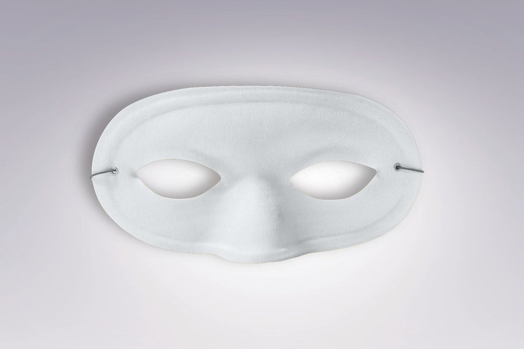Satin Domino Mask White - Adult Rubies
