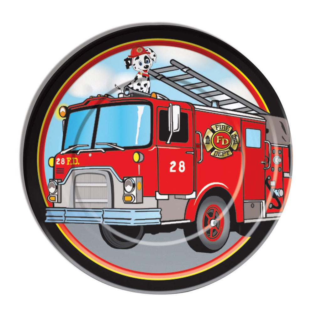 Firefighter Luncheon Plates (8 Pack) Rubies