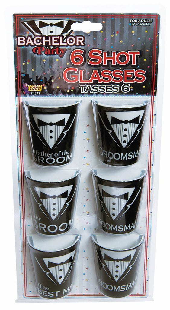 Bachelor Party Shot Glass Set Rubies