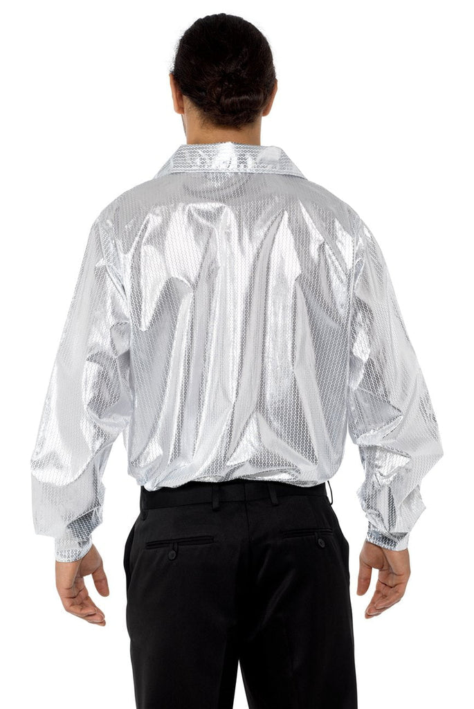 Silver Sequinned Disco Shirt Karnival