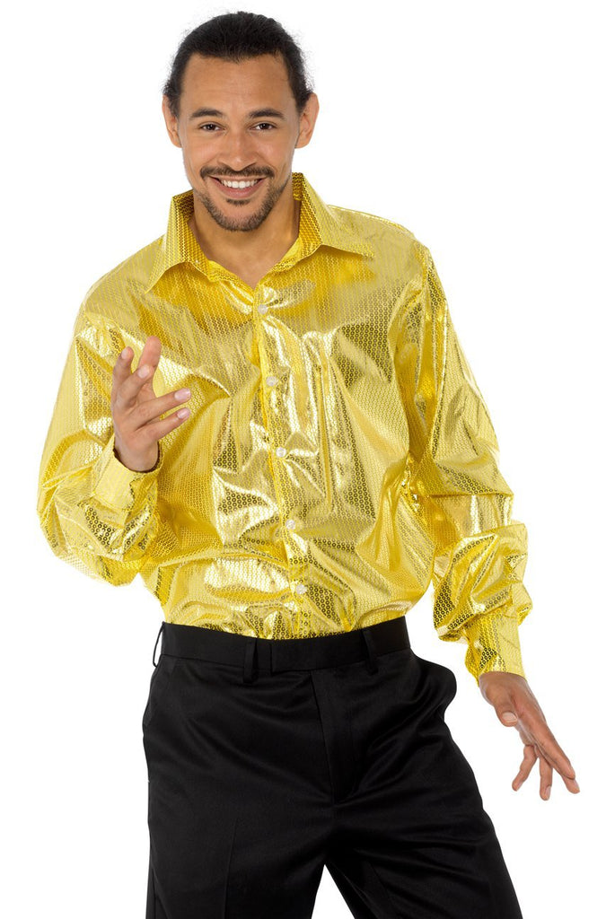 Gold Sequinned Disco Shirt Karnival