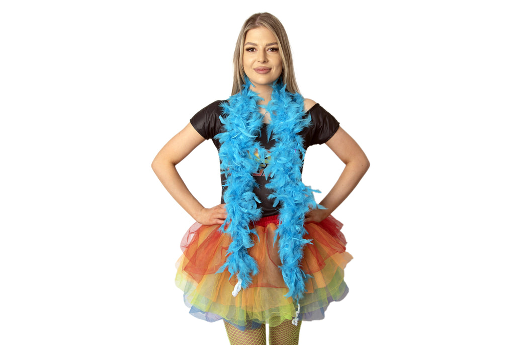 Feather Boa - Blue Karnival