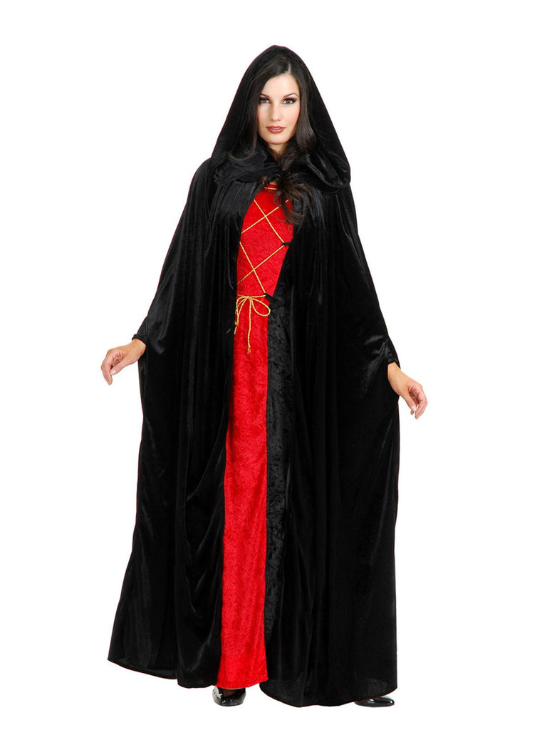Cloak - Velvet Hooded Adult Cloak - Osfa Rubies
