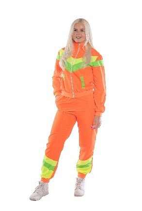 Neon Orange Shell Suit for Ladies Karnival