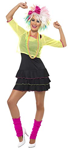 Women's 80's Pop Tart Costume, Top, Dress and Headband, Back to The 80's, Serious Fun, Size 10-12, 38823 Yellow/Black Costumes Online Australia