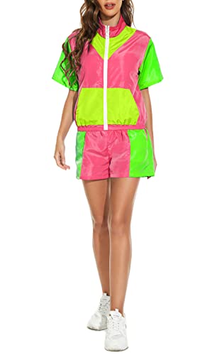 Women Retro 80's 2 Piece Track Suit Costumes Online Australia
