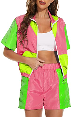 Women Retro 80's 2 Piece Track Suit Costumes Online Australia