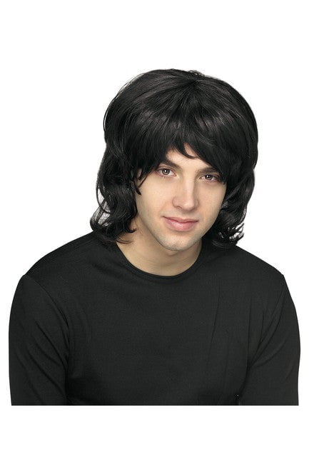 70s Black Shag Wig