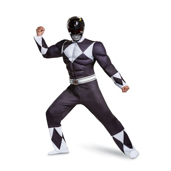 Black Ranger Classic Muscle Adult Costume Disguise