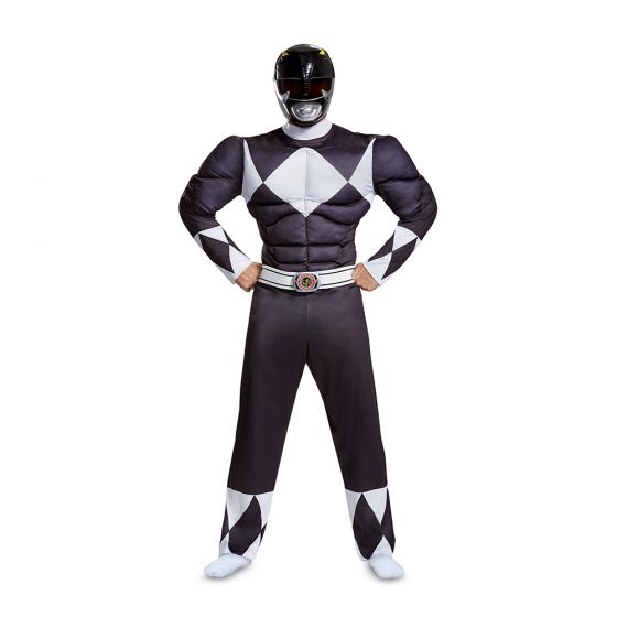 Black Ranger Classic Muscle Adult Costume Disguise
