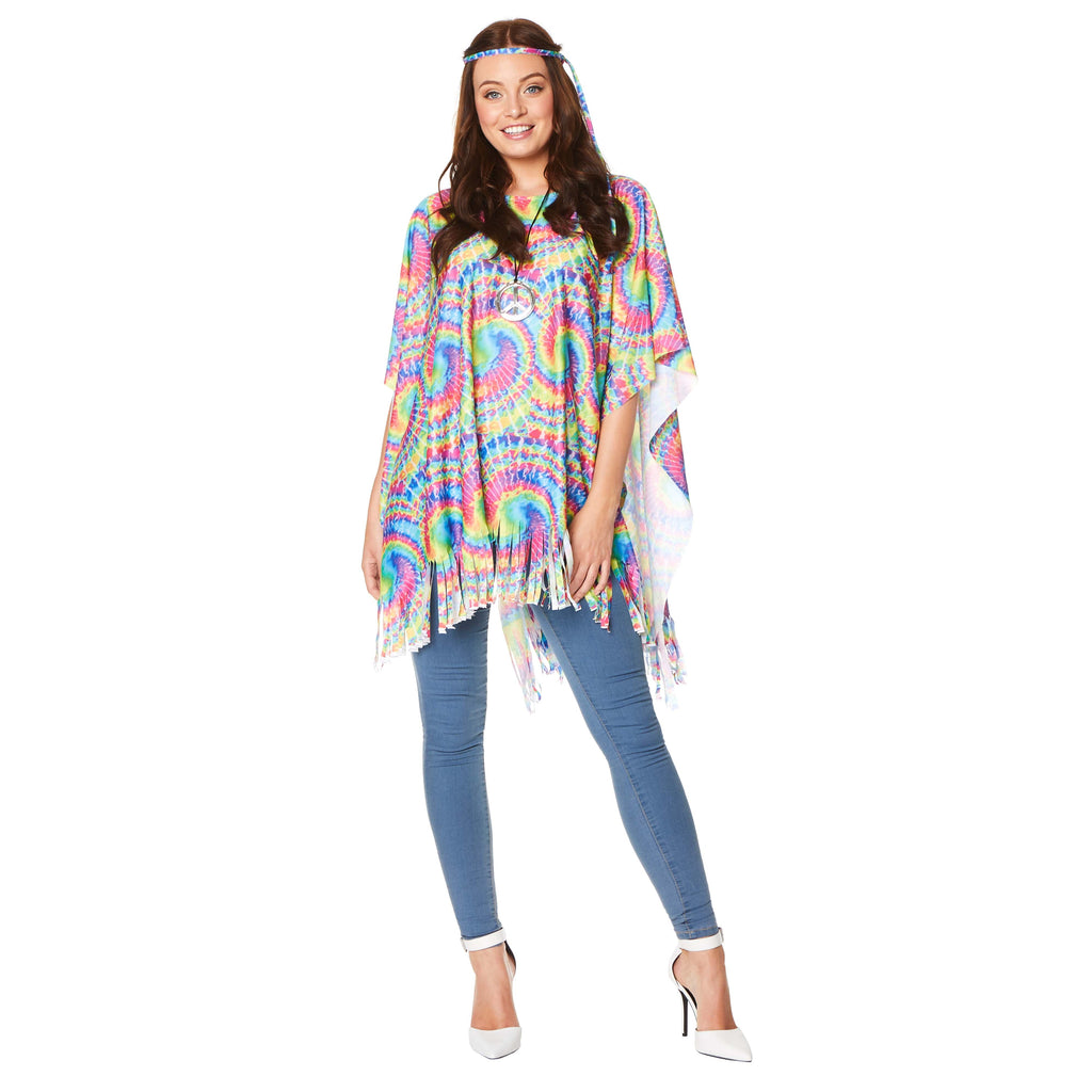70's Tie Dye Poncho Karnival
