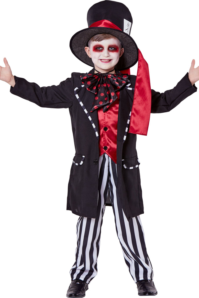 Black Hatter Boys Costumes Karnival