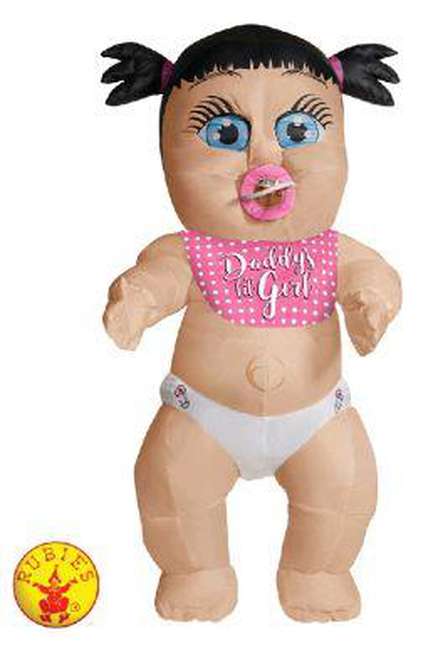 Daddy's Lil Girl Inflatable Baby Costume, Adult
