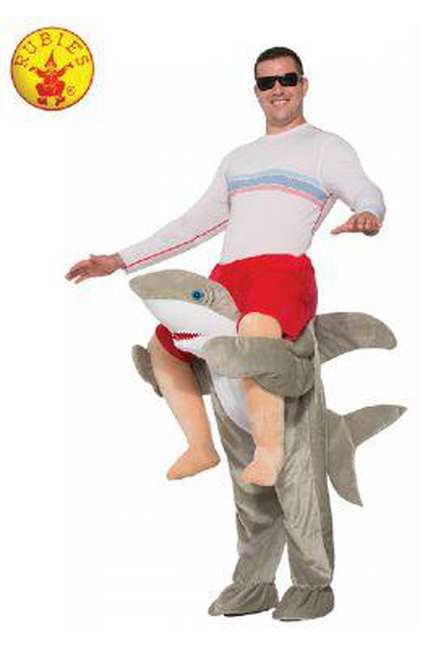 Shark Piggy Back Costume, Adult