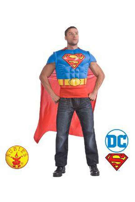 Superman Muscle Chest Shirt, Adult