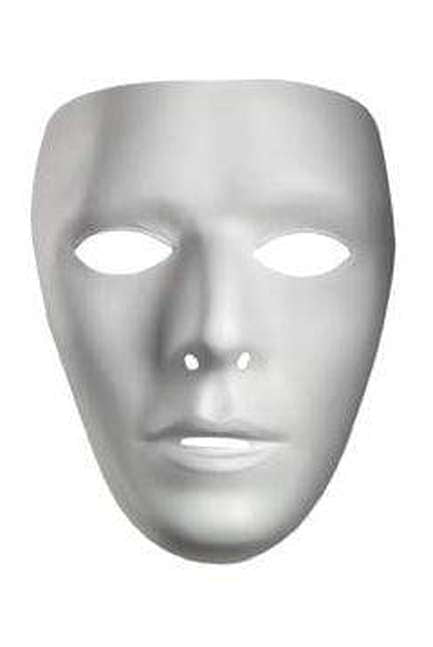 Blank Male Adult Mask - Party Australia