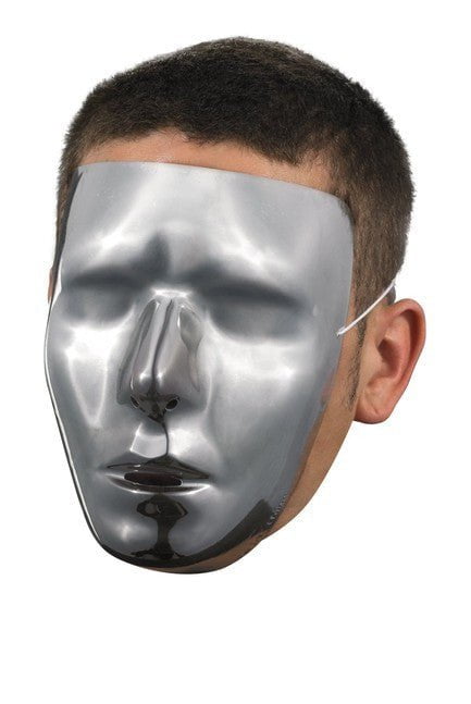 Blank Male Chrome Adult Mask - Party Australia